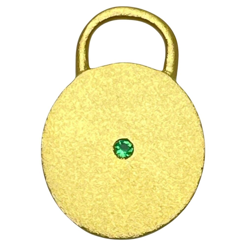 CHARM ME UP 22k gold emerald charm by DOROTA LASAK